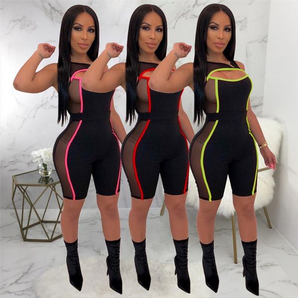 2019 new women sleeveless mesh patchwork jumpsuit see through bodysuit one piece cut off hole rompers beach sports playsuit, Black;white
2019 new women sleeveless mesh patchwork jumpsuit see through bodysuit one piece cut off hole rompers beach sports playsuit, Black;white