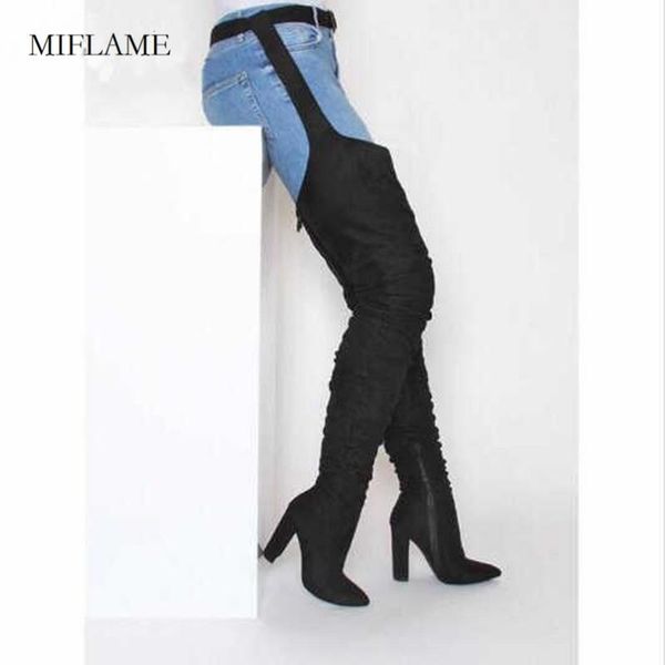 boots 2021 womens mens winter club thigh high over knee block heel solid pointed toe combat t-tied garter, Black
boots 2021 womens mens winter club thigh high over knee block heel solid pointed toe combat t-tied garter, Black