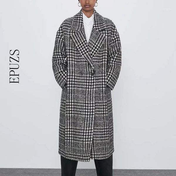 winter houndstooth trench coat for women double breasted pockets long coat female chic office 2020 new1, Tan;black
winter houndstooth trench coat for women double breasted pockets long coat female chic office 2020 new1, Tan;black