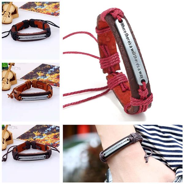 where theres a will theres a way men's and women's antique leather bracelet gsfb074 mix order 20 pieces a lot charm bracelets, Black
where theres a will theres a way men's and women's antique leather bracelet gsfb074 mix order 20 pieces a lot charm bracelets, Black