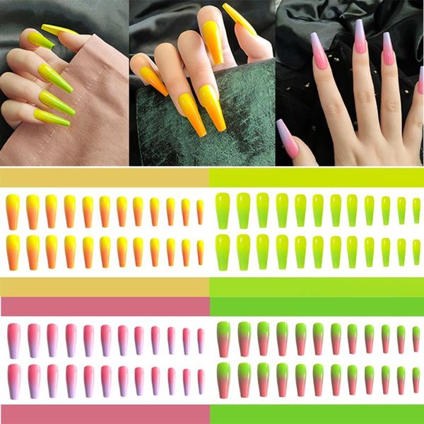 false nails 24pcs gradient color full cover ballerina fake detachable nail art tips press on artificial, Red;gold
false nails 24pcs gradient color full cover ballerina fake detachable nail art tips press on artificial, Red;gold