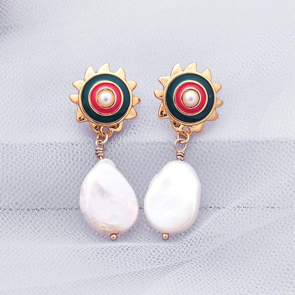 dangle & chandelier natural pearls drop earrings dubai jewelry luxury brass red enamel for women fashion wholesale, Silver
dangle & chandelier natural pearls drop earrings dubai jewelry luxury brass red enamel for women fashion wholesale, Silver