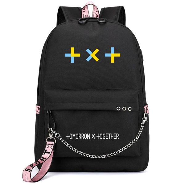 kpop korean tomorrow x together txt printing women backpack usb charge lapbackpack canvas pink school bags travel bagpack
kpop korean tomorrow x together txt printing women backpack usb charge lapbackpack canvas pink school bags travel bagpack