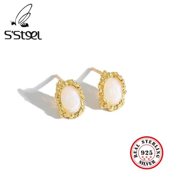 stud s'steel opal earrings for women 925 sterling earring korean geometric ellipse gold earings joyeria plata fine jewelry, Golden;silver
stud s'steel opal earrings for women 925 sterling earring korean geometric ellipse gold earings joyeria plata fine jewelry, Golden;silver