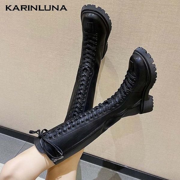 karin high qulity shoes women new trendy shoelace round toe motorcycle knee high boots lace-up women trendy skidproof shoes, Black
karin high qulity shoes women new trendy shoelace round toe motorcycle knee high boots lace-up women trendy skidproof shoes, Black