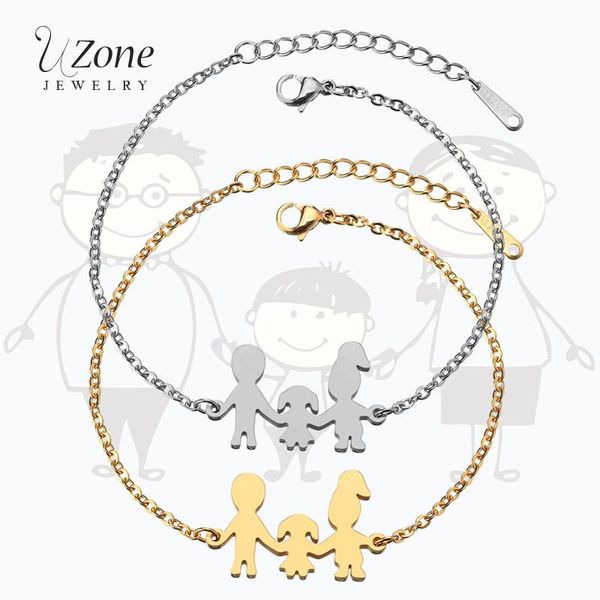 uzone a family of three charm bracelet father mother daughter kid girl stainless steel bracelet wholesale, Black
uzone a family of three charm bracelet father mother daughter kid girl stainless steel bracelet wholesale, Black