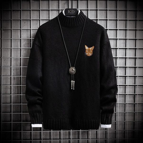 men's sweaters huncher turtleneck sweater men 2021 winter solid vintage high collar jumper pullover oversized beige, White;black
men's sweaters huncher turtleneck sweater men 2021 winter solid vintage high collar jumper pullover oversized beige, White;black