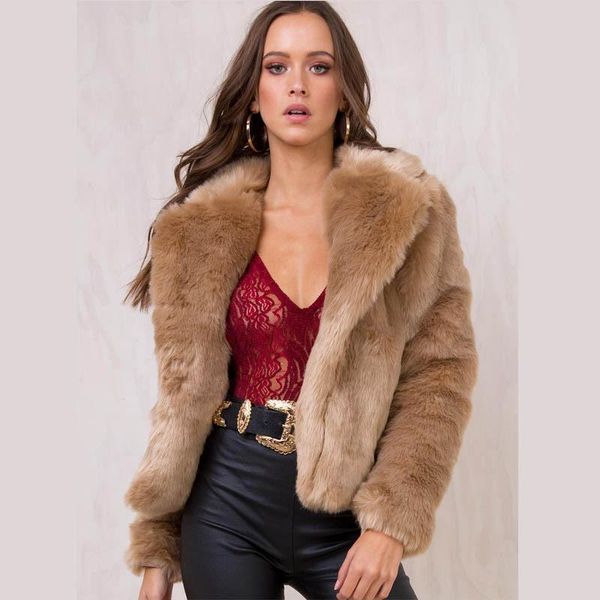 women's fur & faux 2021 fall winter jacket women fashion slim imitation plush outerwear short classic style ladies coat streetwear, Black
women's fur & faux 2021 fall winter jacket women fashion slim imitation plush outerwear short classic style ladies coat streetwear, Black