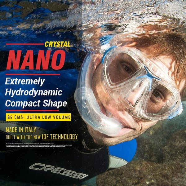 cressi nano crystal ultra low volume diving mask tempered glass 2 window integrated dual frame mask for adults
cressi nano crystal ultra low volume diving mask tempered glass 2 window integrated dual frame mask for adults