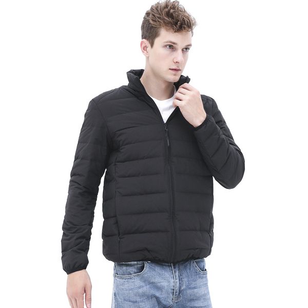2020 new men's seamless stand collar light down jacket men's 90%white duck down seamless large casual short coat, Black
2020 new men's seamless stand collar light down jacket men's 90%white duck down seamless large casual short coat, Black