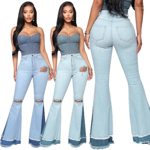 women's jeans haoohu 2021 women's ripped pants fashion casual trends solid high waist tight slim all-match hole full flare pants1, Blue
women's jeans haoohu 2021 women's ripped pants fashion casual trends solid high waist tight slim all-match hole full flare pants1, Blue