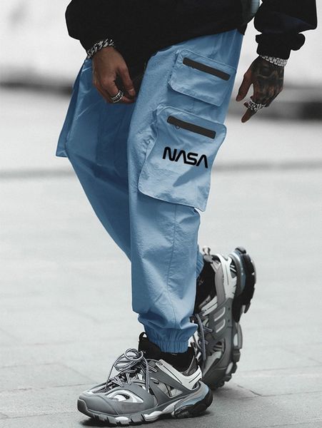 men letter graphic zip pocket cargo pants g3ni#, Black 
men letter graphic zip pocket cargo pants g3ni#, Black