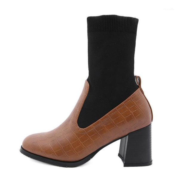 boots women soft leather ankle woman fashion brand designer high heels shoes 2021 autumn winter stretch sock booties1, Black
boots women soft leather ankle woman fashion brand designer high heels shoes 2021 autumn winter stretch sock booties1, Black