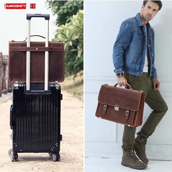 cowhide leather men's briefcase large capacity 15.6 inch lapbag business men handbags male lock shoulder travel bags new
cowhide leather men's briefcase large capacity 15.6 inch lapbag business men handbags male lock shoulder travel bags new