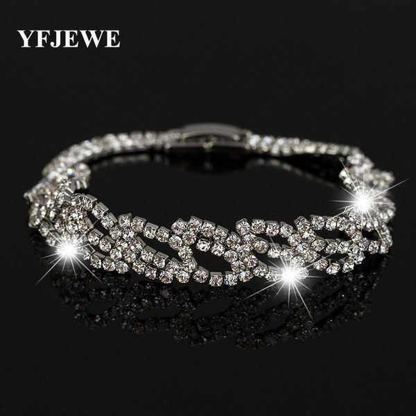 link, chain yfjewe fashion full rhinestone crystal sliver plated bracelets for women luxury christmas gift bangle & jewelry #b120, Black
link, chain yfjewe fashion full rhinestone crystal sliver plated bracelets for women luxury christmas gift bangle & jewelry #b120, Black