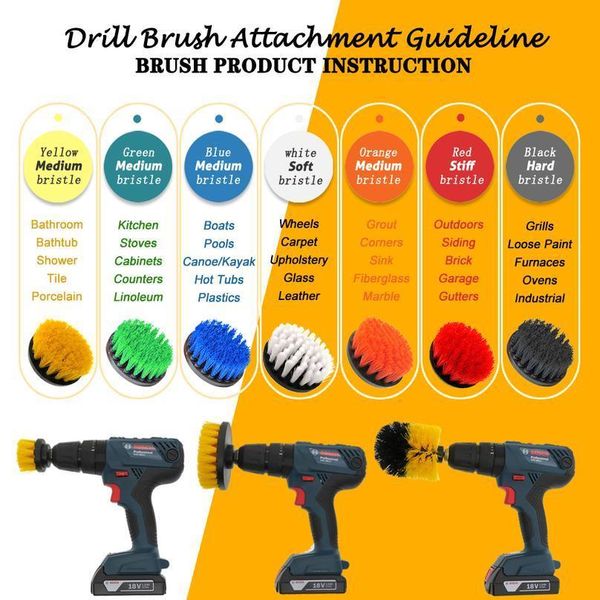6pcs/set electric drill power scrub clean brush electric drill brush kit for grout, tiles,bathroom, k bbybgp
6pcs/set electric drill power scrub clean brush electric drill brush kit for grout, tiles,bathroom, k bbybgp