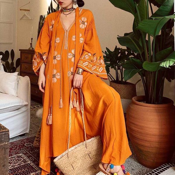 spring summer 2021 tassels ukraine foral embroidery dress boehmian yellow v-neck long dress women vestidos drop shipping, Black;gray
spring summer 2021 tassels ukraine foral embroidery dress boehmian yellow v-neck long dress women vestidos drop shipping, Black;gray