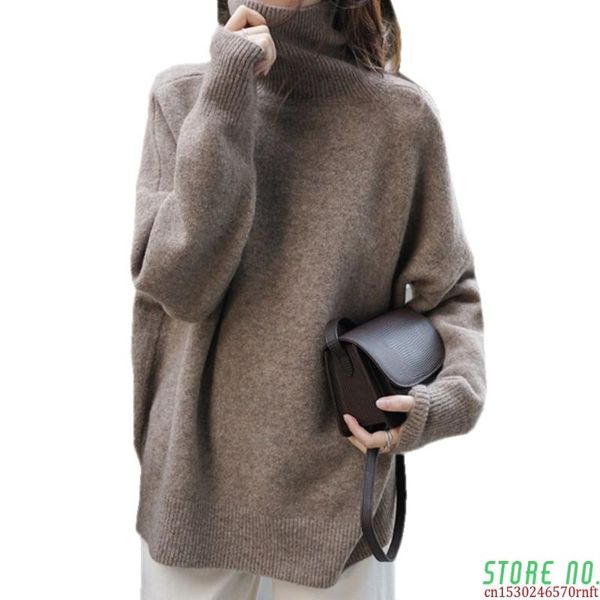 women's wool turtleneck sweater women fall winter new short loose plus size pullover lazy knitted top, White;black
women's wool turtleneck sweater women fall winter new short loose plus size pullover lazy knitted top, White;black