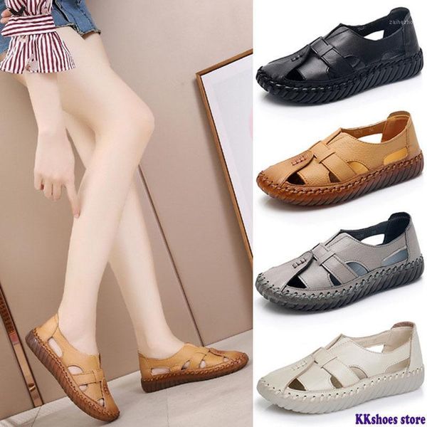 women's sandals 2020 summer genuine leather handmade ladies shoe leather sandals for women flats retro style mother shoes1, Black
women's sandals 2020 summer genuine leather handmade ladies shoe leather sandals for women flats retro style mother shoes1, Black