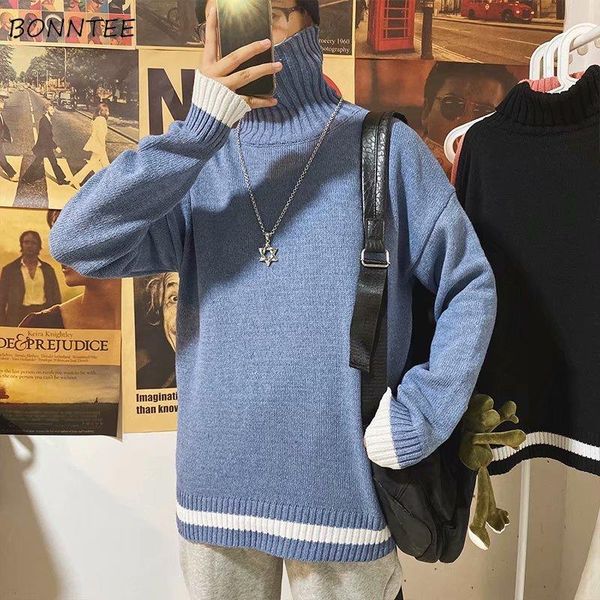 men's sweaters oversized 3xl winter men pullovers sweater mock neck jumpers male patchwork simple slim student harajuku knitted loose, White;black
men's sweaters oversized 3xl winter men pullovers sweater mock neck jumpers male patchwork simple slim student harajuku knitted loose, White;black