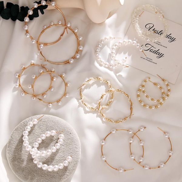 hoop & huggie iparam trend pearl earrings 2021 fashion gold geometric wedding women romantic charm brincos jewelry gifts, Golden;silver
hoop & huggie iparam trend pearl earrings 2021 fashion gold geometric wedding women romantic charm brincos jewelry gifts, Golden;silver