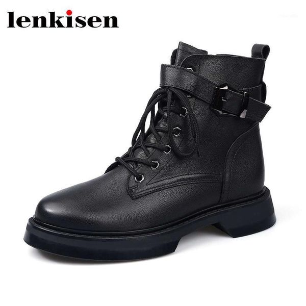 boots lenkisen korean street pretty girls dating winter shoes genuine leather round toe med heel high fashion ankle l221, Black
boots lenkisen korean street pretty girls dating winter shoes genuine leather round toe med heel high fashion ankle l221, Black