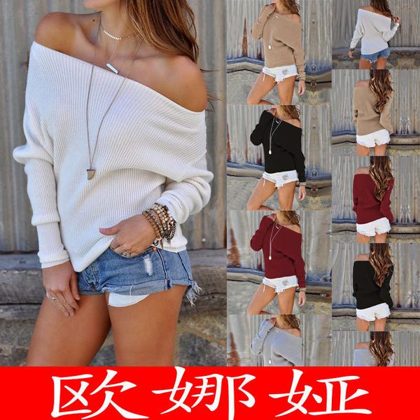 5 colors autumn / winter 2020 one shoulder long sleeve blouse sweater 100044, White;black
5 colors autumn / winter 2020 one shoulder long sleeve blouse sweater 100044, White;black