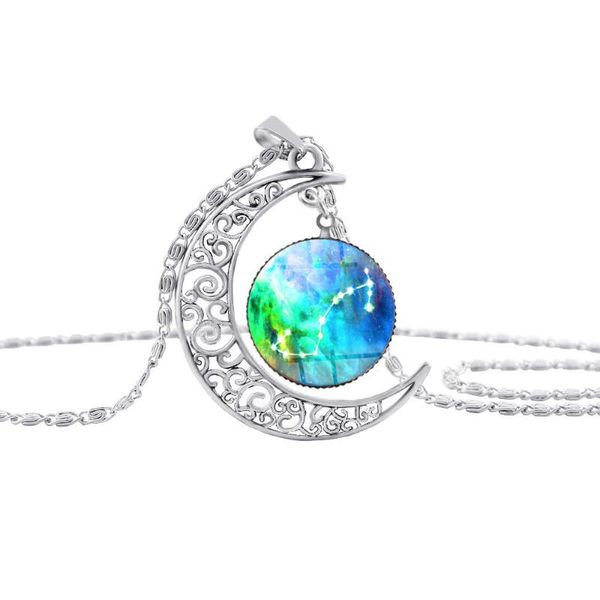 pendant necklaces 10 time hollow half moon planet zodiac necklace star sky universe 12 constellation logo crescent jewelry, Silver
pendant necklaces 10 time hollow half moon planet zodiac necklace star sky universe 12 constellation logo crescent jewelry, Silver