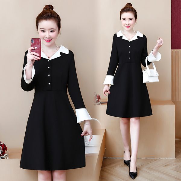 woman more size dressed in business fat autumn ladies work use long sleeve a-line skater dresses mqfp, Black;gray
woman more size dressed in business fat autumn ladies work use long sleeve a-line skater dresses mqfp, Black;gray