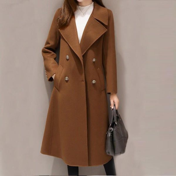 new women coat autumn winter clothing female elegant button coat causal long plus size, Black
new women coat autumn winter clothing female elegant button coat causal long plus size, Black