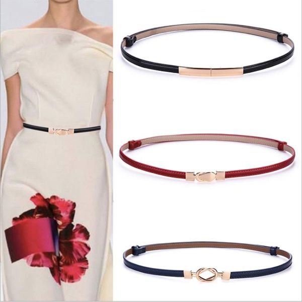women real leather metal buckle thin waistbands solid elegant cowskin female adjustable belt, Black;brown
women real leather metal buckle thin waistbands solid elegant cowskin female adjustable belt, Black;brown
