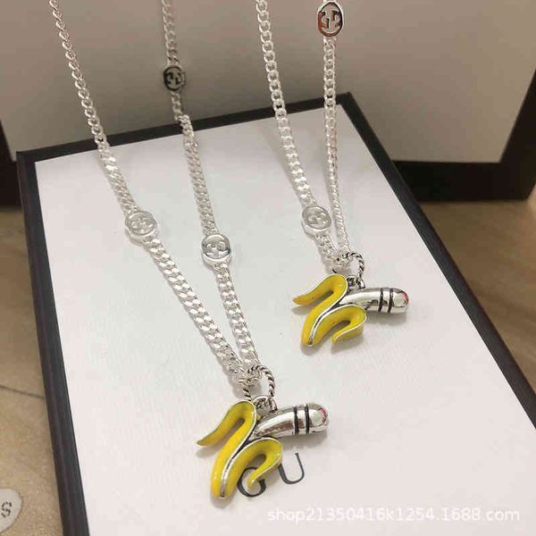 gu 2022cci new banana necklace cartoon 925 interlocking double g sweater chain versatile trend for men and women, Black
gu 2022cci new banana necklace cartoon 925 interlocking double g sweater chain versatile trend for men and women, Black