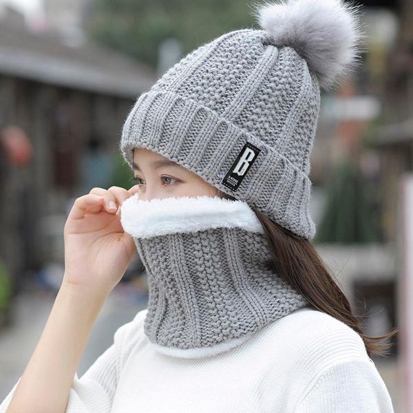 women men winter hat scarf set knitted warm pom pom beanies scarves sets hat and collar for women, Blue;gray
women men winter hat scarf set knitted warm pom pom beanies scarves sets hat and collar for women, Blue;gray