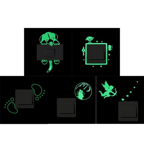 a pack of 5pcs luminous light switch decals glow in the dark wall stickers stickers decorative art paste
a pack of 5pcs luminous light switch decals glow in the dark wall stickers stickers decorative art paste