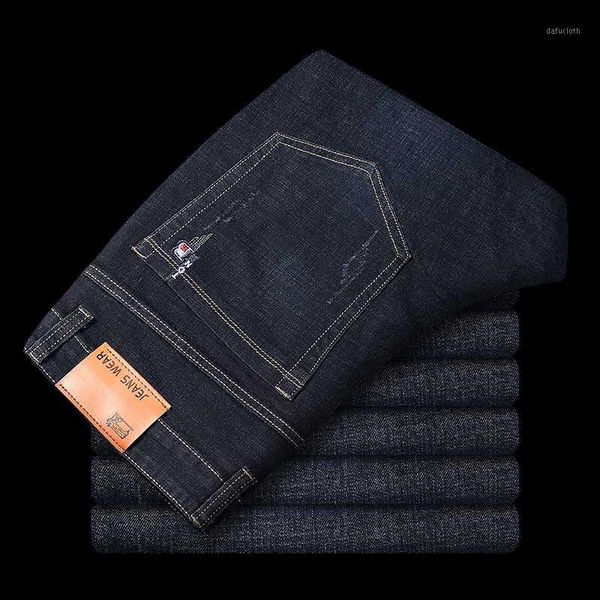 stretch plus big size 29 - 44 46 48 90% cotton straight denim jeans thick men 200201, Blue 
stretch plus big size 29 - 44 46 48 90% cotton straight denim jeans thick men 200201, Blue