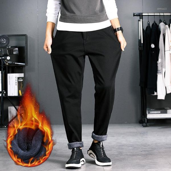 men's pants 2021 winter warm thick fleece casual men loose straight classic mid waist cotton office trousers plus size 48,20011, Black
men's pants 2021 winter warm thick fleece casual men loose straight classic mid waist cotton office trousers plus size 48,20011, Black