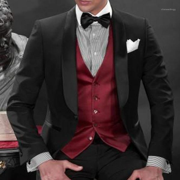 three piece black wedding groomsmen tuxedos groom wear 2020 shawl lapel custom made business men suits (jacket + pants)1, White;black
three piece black wedding groomsmen tuxedos groom wear 2020 shawl lapel custom made business men suits (jacket + pants)1, White;black