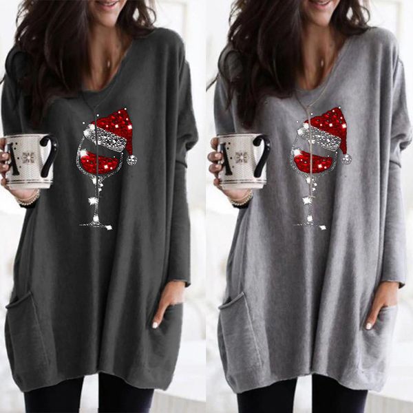 women christmas red wine glass hat print sweatshirts winter long sleeve hooded round neck sweatshirt dresses womens pullover s-3xl, Black
women christmas red wine glass hat print sweatshirts winter long sleeve hooded round neck sweatshirt dresses womens pullover s-3xl, Black