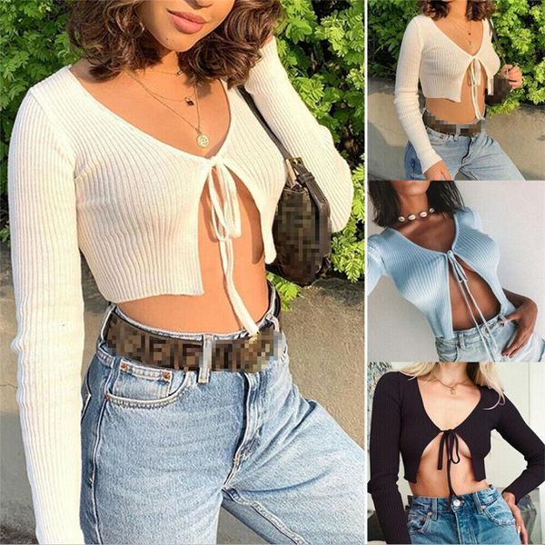 new women ladies front tie up cropped camis women bandaged wrap open cardigan t shirt, White
new women ladies front tie up cropped camis women bandaged wrap open cardigan t shirt, White