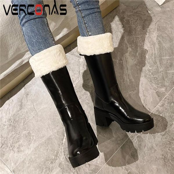 boots verconas genuine leather women knee-high autumn winter warm heels shoes woman concise casual snow boots1, Black
boots verconas genuine leather women knee-high autumn winter warm heels shoes woman concise casual snow boots1, Black