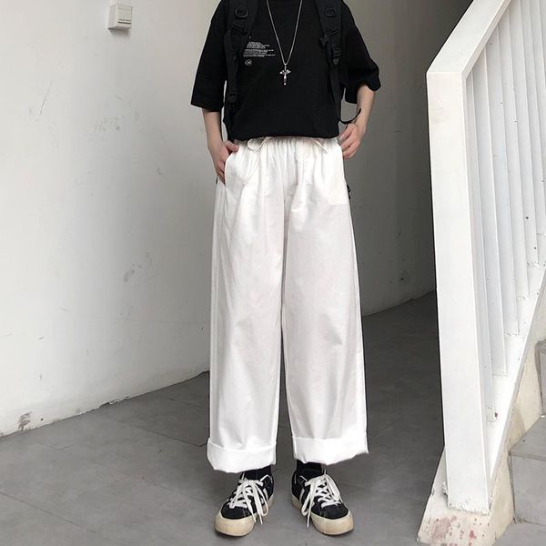 women's pants & capris 2021 spring autumn high waist loose thin women wide leg fashion simple casual solid all-match lady trousers calç, Black;white
women's pants & capris 2021 spring autumn high waist loose thin women wide leg fashion simple casual solid all-match lady trousers calç, Black;white