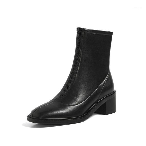 2020 new genuine leather ankle boots for women high heels zipper short ladies shoes woman round toe party wedding shoes1, Black
2020 new genuine leather ankle boots for women high heels zipper short ladies shoes woman round toe party wedding shoes1, Black