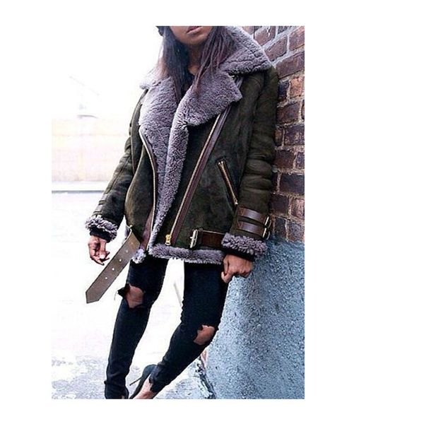 wholesale custom winter women's fur coat motorcycle deerskin cashmere lapel wool coat jacket, Black
wholesale custom winter women's fur coat motorcycle deerskin cashmere lapel wool coat jacket, Black