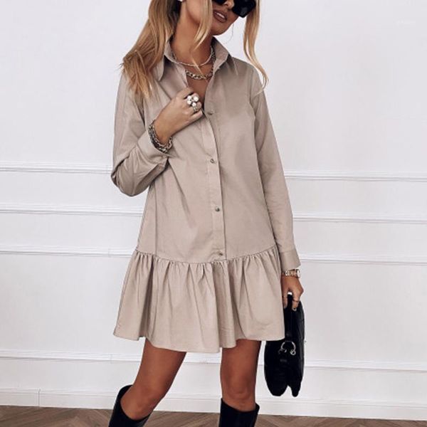 women spring long sleeve pleated shirt dress casual turn down collar single breasted dress female autumn a line office vestidos1, Black;gray
women spring long sleeve pleated shirt dress casual turn down collar single breasted dress female autumn a line office vestidos1, Black;gray