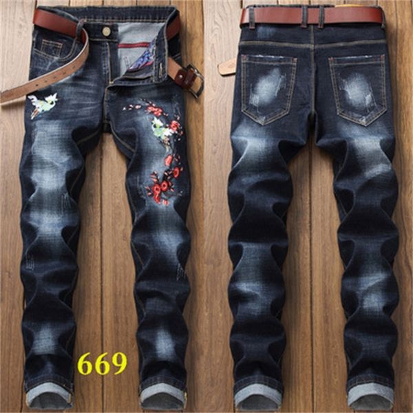 2021 new men's male embroidered national jeans blue black slim pants chinese style classical trend casual denim trousers fpm0
2021 new men's male embroidered national jeans blue black slim pants chinese style classical trend casual denim trousers fpm0