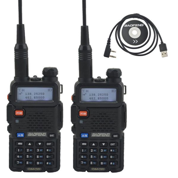 2pcs dm-5r baofeng 2nd generation dmr digital radio vhf/uhf dual band dmr tier i&ii fm walkie talkie +1pcs usb programming cable
2pcs dm-5r baofeng 2nd generation dmr digital radio vhf/uhf dual band dmr tier i&ii fm walkie talkie +1pcs usb programming cable