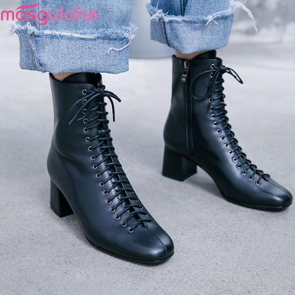 boots masgulahe 2021 arrival women ankle genuine leather shoes square toe zip high heels woman dress party, Black
boots masgulahe 2021 arrival women ankle genuine leather shoes square toe zip high heels woman dress party, Black