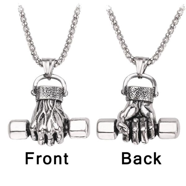 hand holding a barbell hecklace weight lifting pendant fitness necklace bodybuilding gym barbell men necklace jewelry stainless, Silver
hand holding a barbell hecklace weight lifting pendant fitness necklace bodybuilding gym barbell men necklace jewelry stainless, Silver