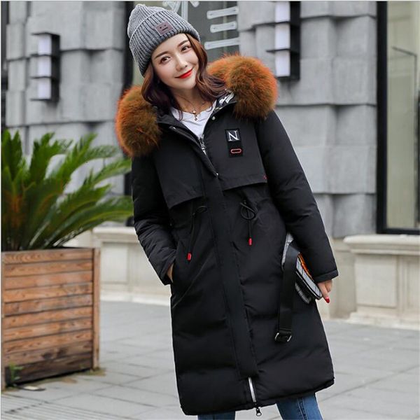 new casual winter jacket fur collar wadded coat slim women's down padded jackets hooded thick parka fashion long 12, Black
new casual winter jacket fur collar wadded coat slim women's down padded jackets hooded thick parka fashion long 12, Black