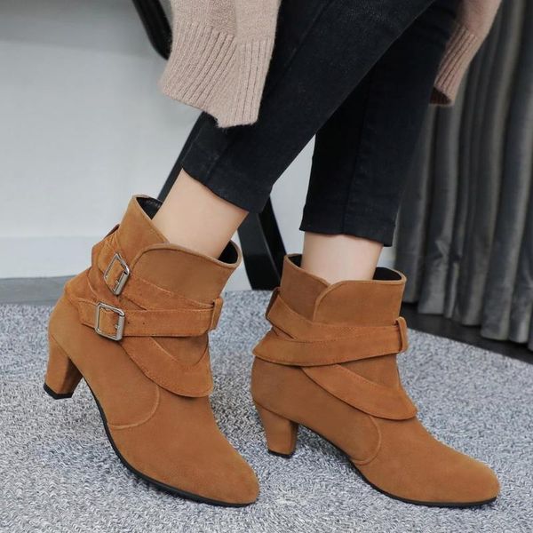 boots fashion ankle for women's buckle strap thick high heel scrub square root heels belt student shoes, Black
boots fashion ankle for women's buckle strap thick high heel scrub square root heels belt student shoes, Black